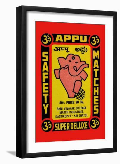 Appu Safety Matches-null-Framed Art Print