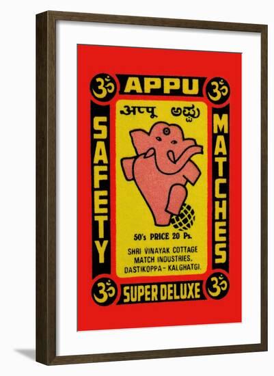 Appu Safety Matches-null-Framed Art Print