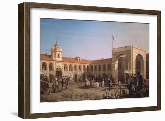 Apraksin Market in St. Petersburg, 1862-Pyotr Petrovich Vereshchagin-Framed Giclee Print