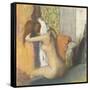 Aprés le bain, femme s'essuyant la nuque-Edgar Degas-Framed Stretched Canvas