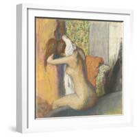 Aprés le bain, femme s'essuyant la nuque-Edgar Degas-Framed Giclee Print