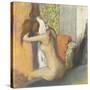 Aprés le bain, femme s'essuyant la nuque-Edgar Degas-Stretched Canvas