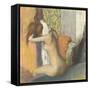 Aprés le bain, femme s'essuyant la nuque-Edgar Degas-Framed Stretched Canvas