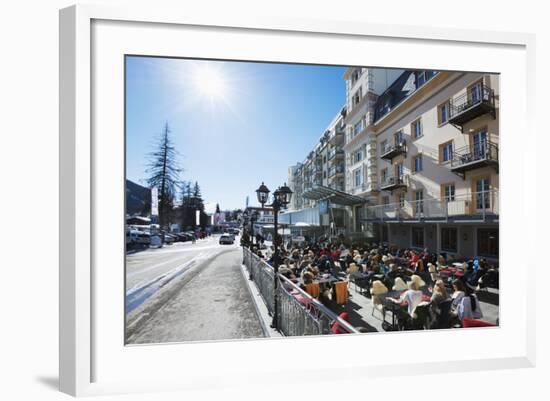 Apres Ski Bar, Davos, Graubunden, Swiss Alps, Switzerland, Europe-Christian Kober-Framed Photographic Print