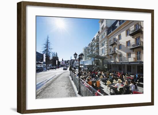 Apres Ski Bar, Davos, Graubunden, Swiss Alps, Switzerland, Europe-Christian Kober-Framed Photographic Print