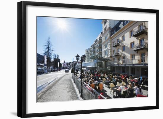 Apres Ski Bar, Davos, Graubunden, Swiss Alps, Switzerland, Europe-Christian Kober-Framed Photographic Print