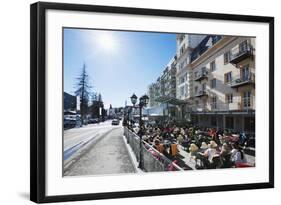 Apres Ski Bar, Davos, Graubunden, Swiss Alps, Switzerland, Europe-Christian Kober-Framed Photographic Print