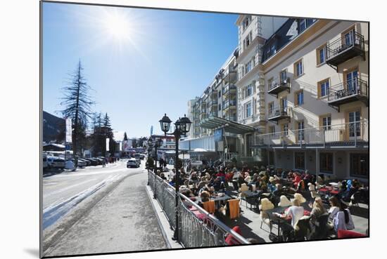 Apres Ski Bar, Davos, Graubunden, Swiss Alps, Switzerland, Europe-Christian Kober-Mounted Photographic Print