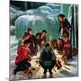 "Apres Ski Bonfire", February 23, 1952-John Clymer-Mounted Giclee Print