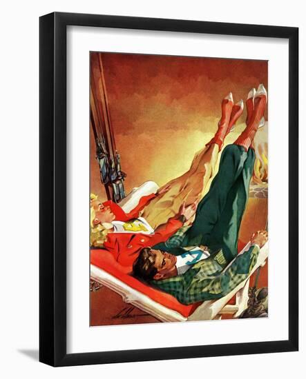 "Apres Ski," February 22, 1941-Ski Weld-Framed Giclee Print