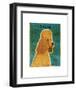 Apricot Poodle-John W^ Golden-Framed Art Print