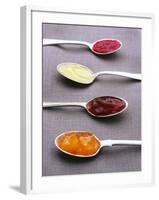 Apricot, Raspberry and Strawberry Jam and Lemon Curd-Maja Smend-Framed Photographic Print