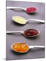 Apricot, Raspberry and Strawberry Jam and Lemon Curd-Maja Smend-Mounted Photographic Print