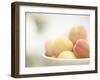 Apricots in a White Bowl Still Life-Steve Lupton-Framed Photographic Print