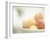 Apricots in a White Bowl Still Life-Steve Lupton-Framed Photographic Print