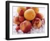 Apricots, Nectarines and Strawberries on Crushed Ice-Foodcollection-Framed Photographic Print