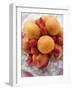 Apricots, Nectarines and Strawberries on Plate with Ice-Foodcollection-Framed Photographic Print