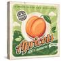 Apricots Vintage Poster Design-lukeruk-Stretched Canvas