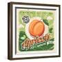 Apricots Vintage Poster Design-lukeruk-Framed Photographic Print