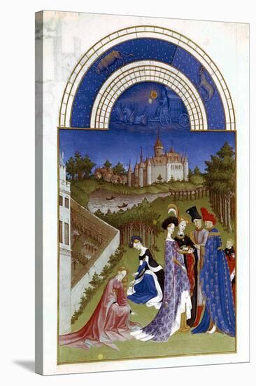 April, 1412-1416-Paul Limbourg-Stretched Canvas