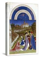 April, 1412-1416-Paul Limbourg-Stretched Canvas