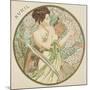 April, 1899 (Detail)-Alphonse Mucha-Mounted Giclee Print