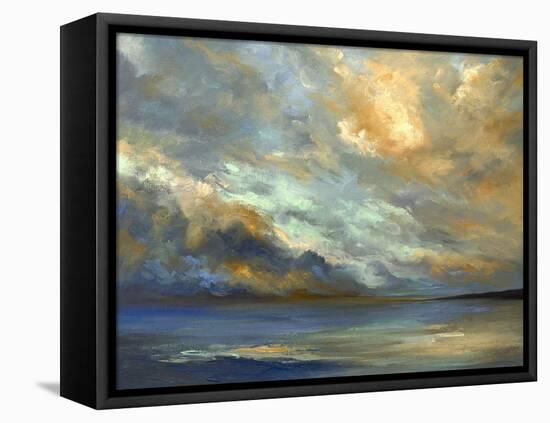 April Coastal Clouds-Sheila Finch-Framed Stretched Canvas