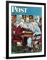 "April Fool, 1943" Saturday Evening Post Cover, April 3,1943-Norman Rockwell-Framed Giclee Print