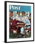 "April Fool, 1943" Saturday Evening Post Cover, April 3,1943-Norman Rockwell-Framed Giclee Print