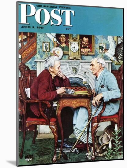 "April Fool, 1943" Saturday Evening Post Cover, April 3,1943-Norman Rockwell-Mounted Giclee Print