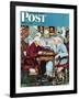 "April Fool, 1943" Saturday Evening Post Cover, April 3,1943-Norman Rockwell-Framed Giclee Print