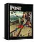 "April Fool, 1945" Saturday Evening Post Cover, March 31,1945-Norman Rockwell-Framed Stretched Canvas