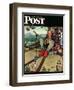 "April Fool, 1945" Saturday Evening Post Cover, March 31,1945-Norman Rockwell-Framed Giclee Print