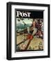 "April Fool, 1945" Saturday Evening Post Cover, March 31,1945-Norman Rockwell-Framed Giclee Print