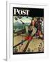 "April Fool, 1945" Saturday Evening Post Cover, March 31,1945-Norman Rockwell-Framed Giclee Print