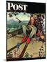 "April Fool, 1945" Saturday Evening Post Cover, March 31,1945-Norman Rockwell-Mounted Giclee Print