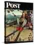 "April Fool, 1945" Saturday Evening Post Cover, March 31,1945-Norman Rockwell-Stretched Canvas