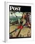 "April Fool, 1945" Saturday Evening Post Cover, March 31,1945-Norman Rockwell-Framed Giclee Print