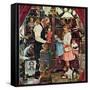 "April Fool, 1948", April 3,1948-Norman Rockwell-Framed Stretched Canvas