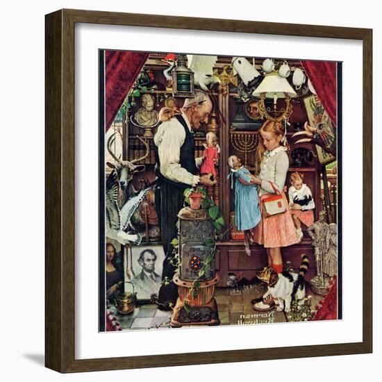 "April Fool, 1948", April 3,1948-Norman Rockwell-Framed Premium Giclee Print