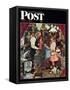 "April Fool, 1948" Saturday Evening Post Cover, April 3,1948-Norman Rockwell-Framed Stretched Canvas