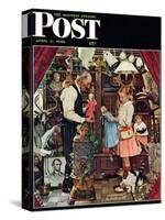 "April Fool, 1948" Saturday Evening Post Cover, April 3,1948-Norman Rockwell-Stretched Canvas