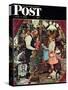 "April Fool, 1948" Saturday Evening Post Cover, April 3,1948-Norman Rockwell-Stretched Canvas