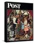 "April Fool, 1948" Saturday Evening Post Cover, April 3,1948-Norman Rockwell-Framed Stretched Canvas