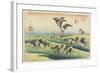 April Horse Fair, Chiryu, C. 1833-Utagawa Hiroshige-Framed Giclee Print