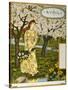 April, Illustration from the Fine Art Portofolio 'Le Mois', 1896-Eugene Grasset-Stretched Canvas