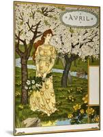 April, Illustration from the Fine Art Portofolio 'Le Mois', 1896-Eugene Grasset-Mounted Giclee Print