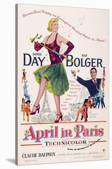 April in Paris, Doris Day, Ray Bolger, 1953-null-Stretched Canvas