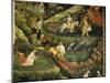 April or Aries with Ploughing with Oxen, Women in Garden and Rabbits in Forest-Venceslao-Mounted Giclee Print