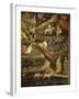 April or Aries with Ploughing with Oxen, Women in Garden and Rabbits in Forest-Venceslao-Framed Giclee Print